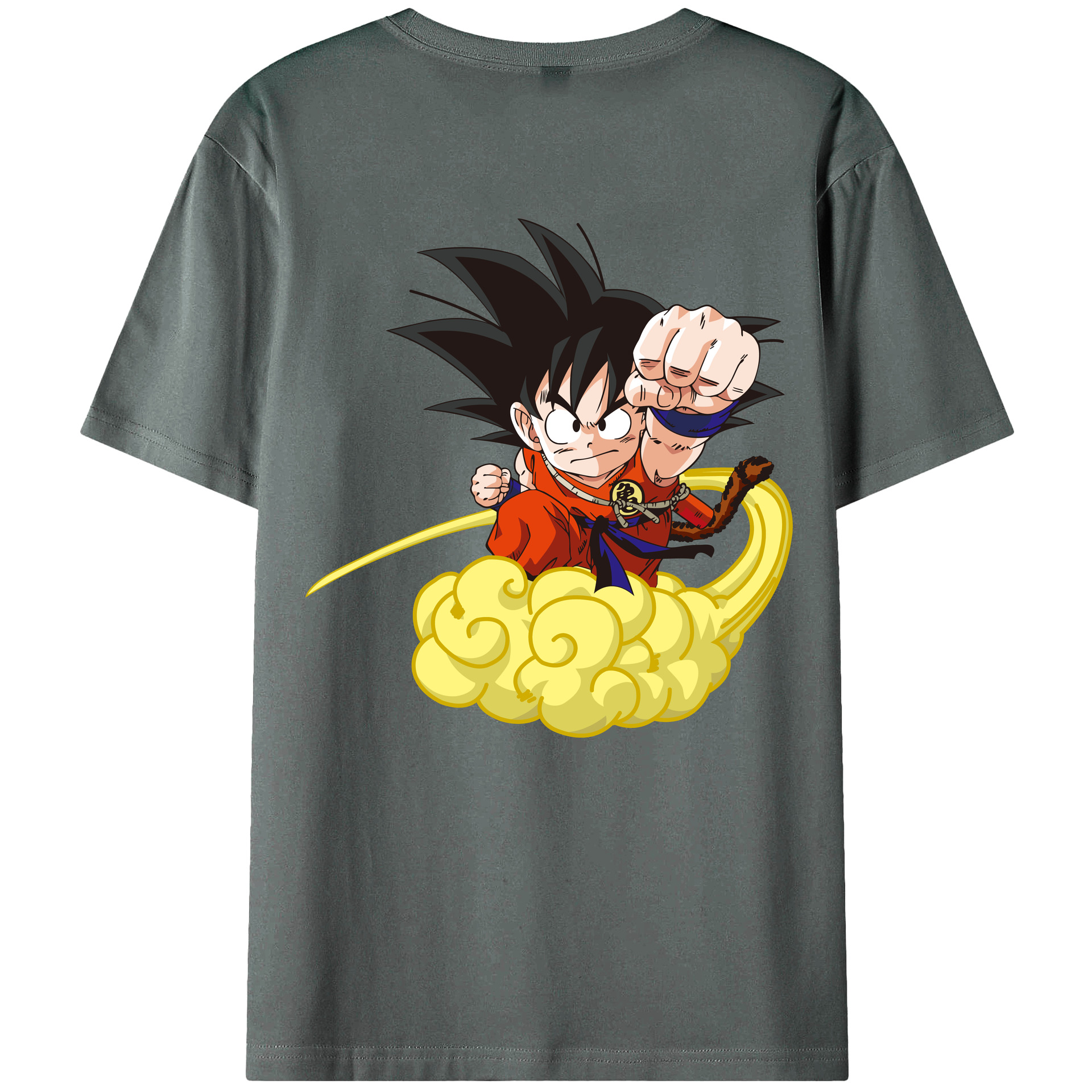 （画像用） ドラゴンボール 孫悟空（そん ごくう）Son Goku カカロット DRAGON BALL Kakarotto 綿100％ メンズ半袖Tシャツ（バックプリント） 通気性